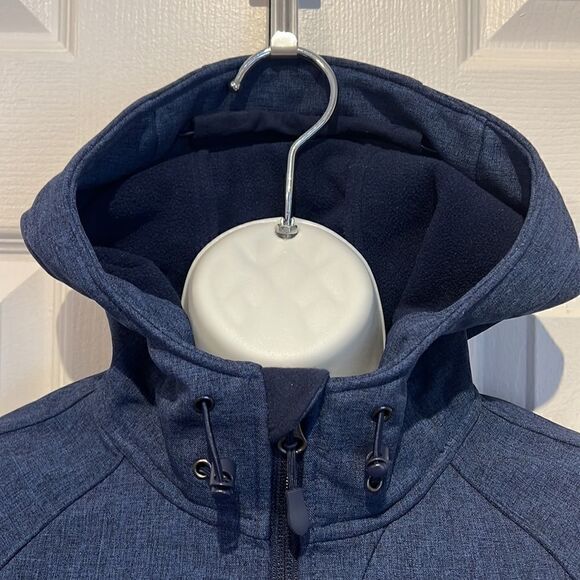 Kirkland Blue Water Repellent Soft Shell Zip Up Lined Jacket Size M - Picture 2 of 15